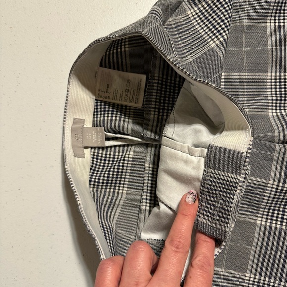 H&M plaid straight leg pants/slacks size 0 - Picture 6 of 10